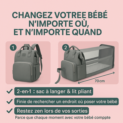 Sac à Langer Vesora - Multifonction, Grande Capacité, Imperméable & Élégant